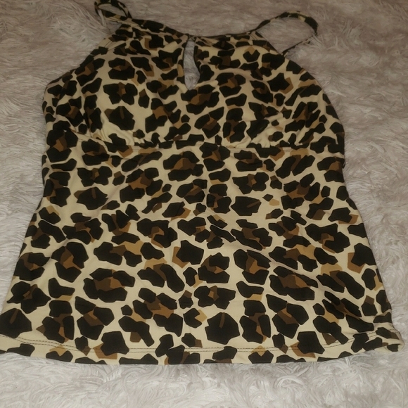 Ellen Tracy Fitted Brown and Black Camisole - Picture 1 of 7